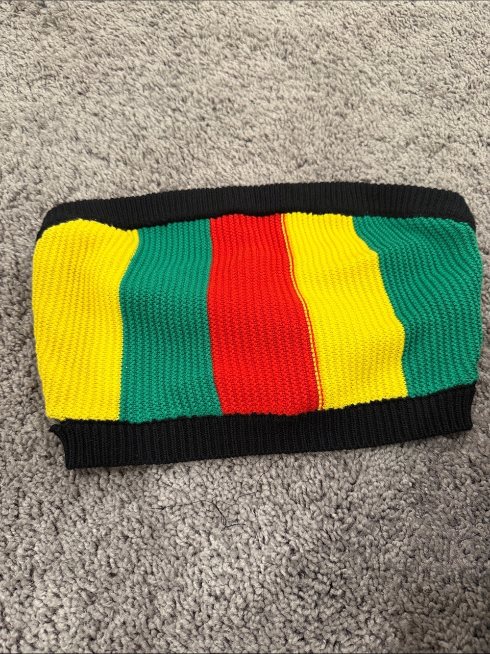 Forever 21 Tube Sock in Yellow, Green, Red with Black Trim